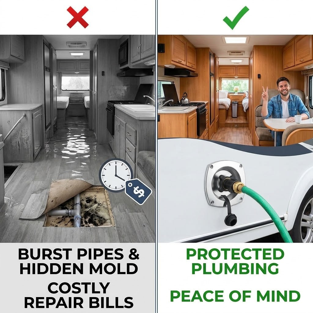 RV City Water Inlet with Built-In Pressure Regulator
