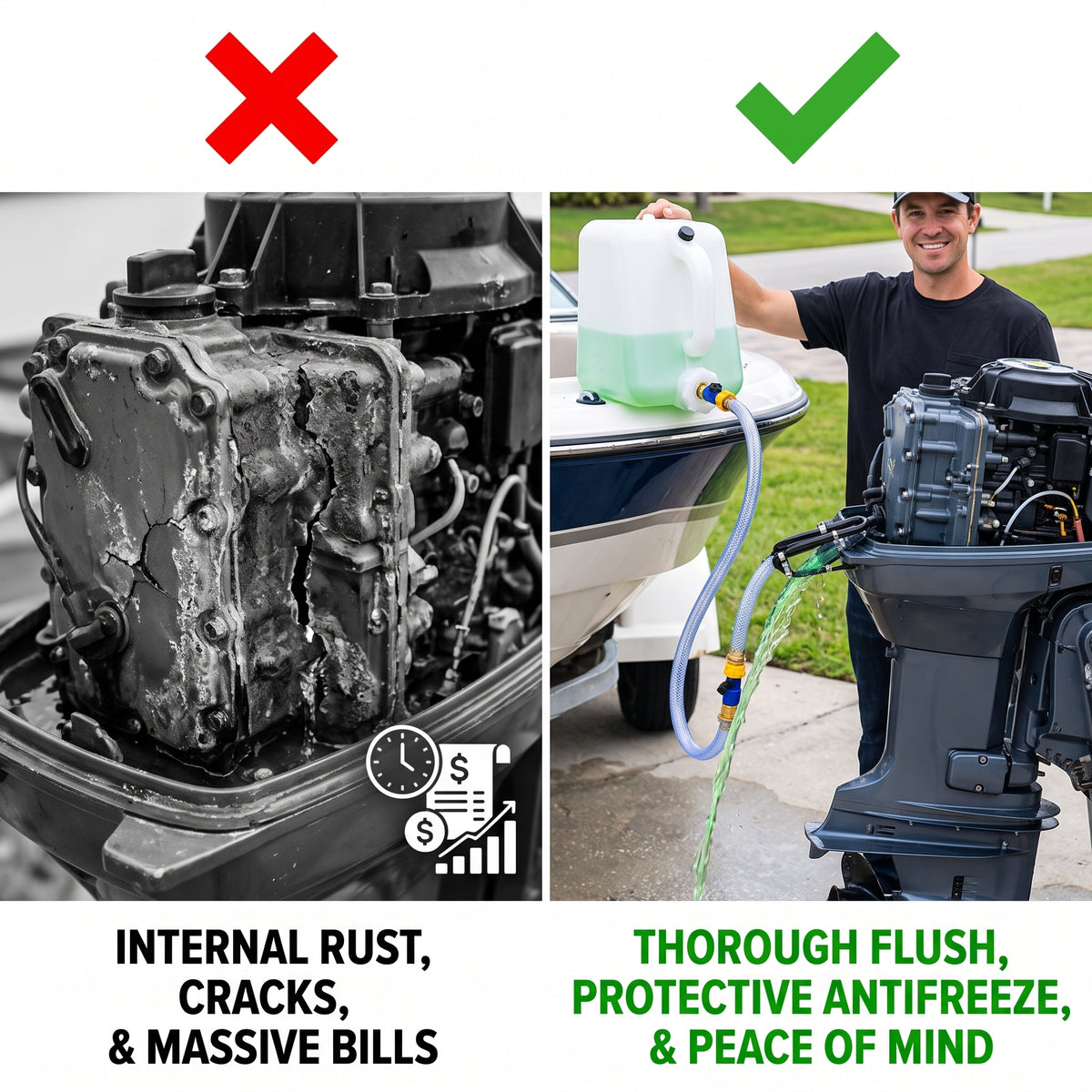 Boat Winterizer Gravity Motor Cleaning Kit