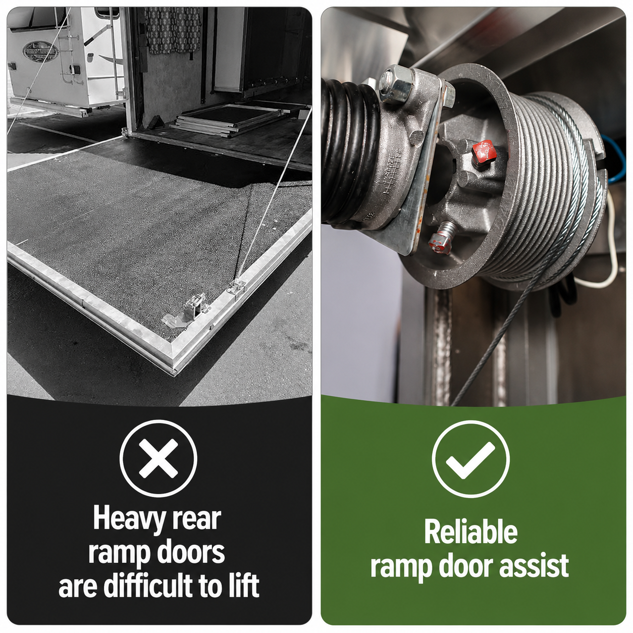 Trailer Ramp Door Spring Kit for 6' Wide Cargo Trailer