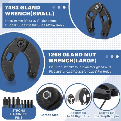 Hydraulic Cylinder Spanner Wrench and Seal Installation Tool Set