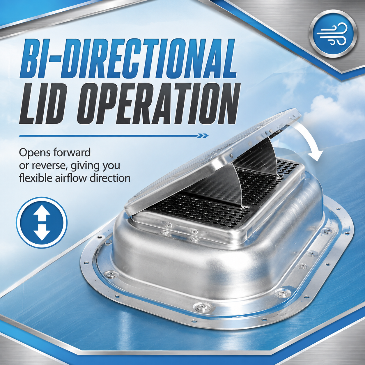 RV/Trailer Aluminum High-Profile Popup Roof Vents