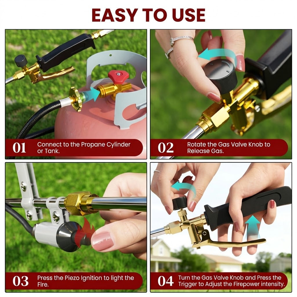 Propane Torch With Dual Flame Control