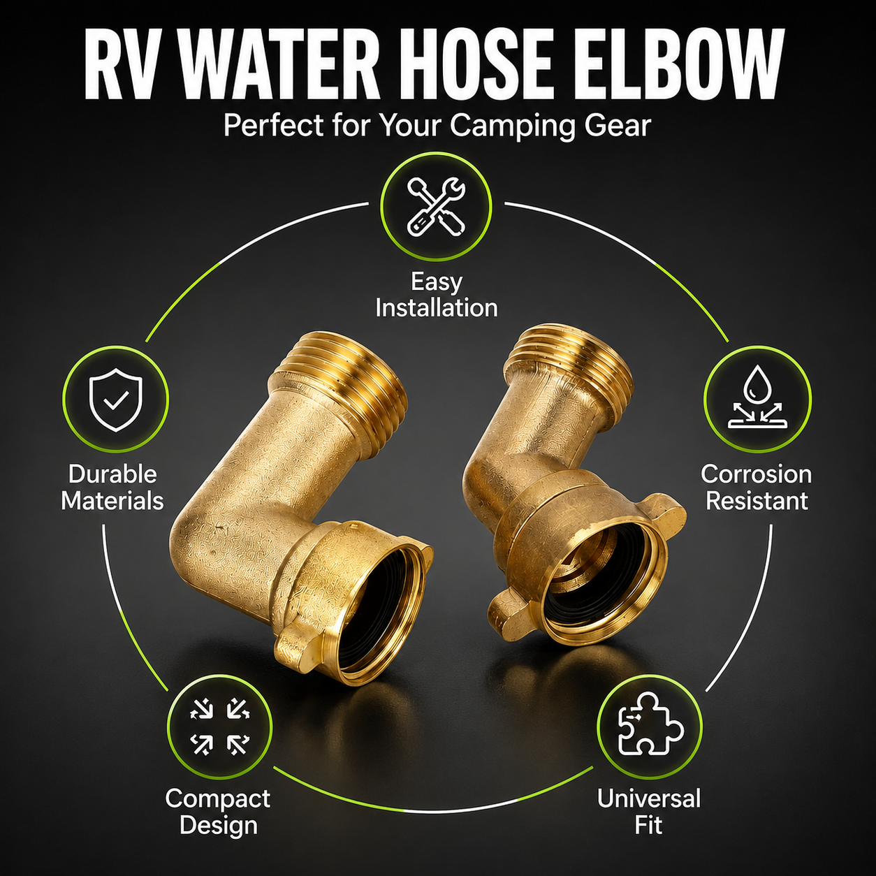RV Water Hose Elbow Adapter Set