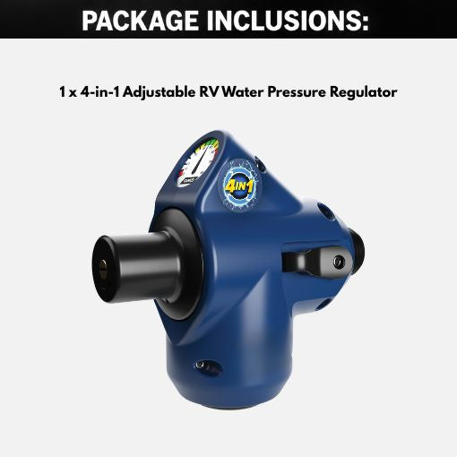 4-in-1 Adjustable RV Water Pressure Regulator
