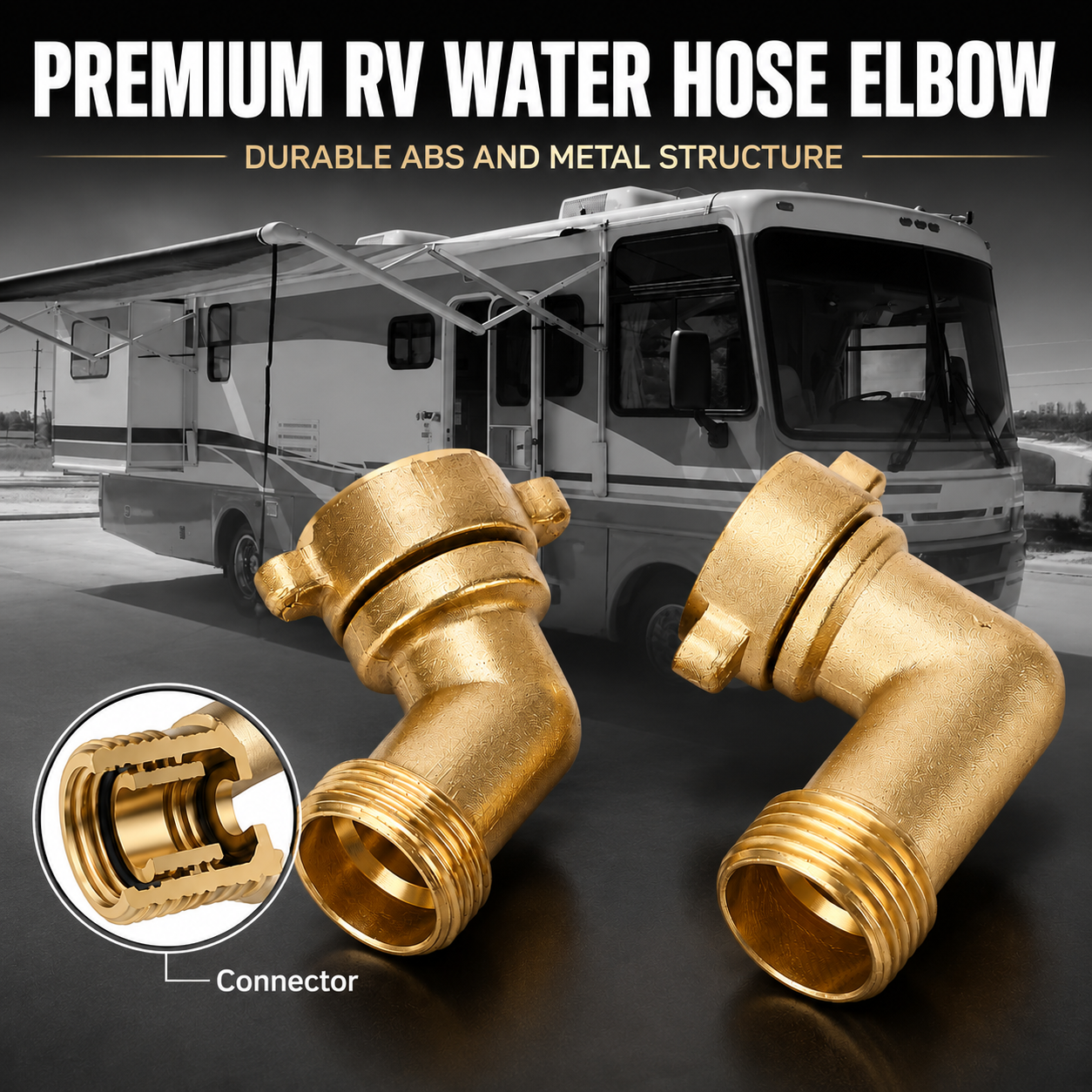 RV Water Hose Elbow Adapter Set