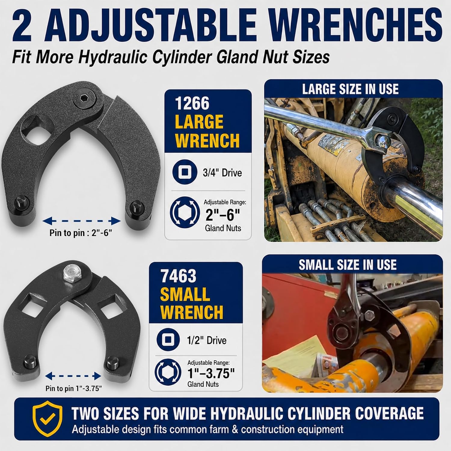 Adjustable Gland Nut Wrench & Hydraulic Seal Installer Kit