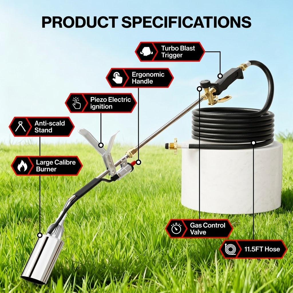 Propane Torch With Dual Flame Control
