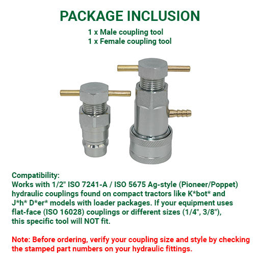 1/2-Inch Hydraulic Quick Coupling Pressure Decompression Tool