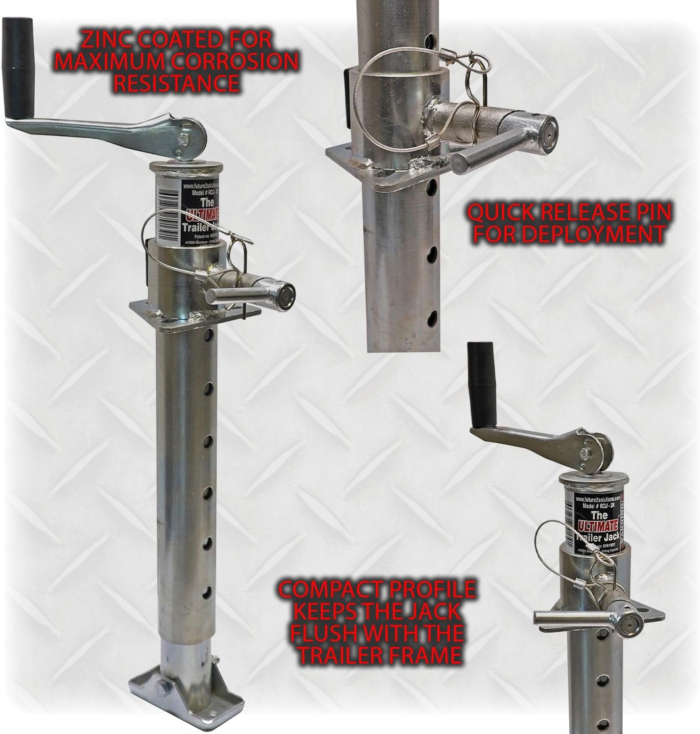 2000lb No-Crank Trailer Tongue Jack