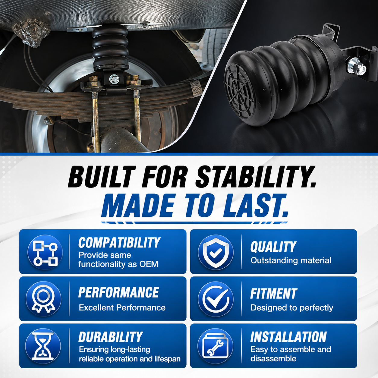 Trailer Axle Helper Suspension Spring Set
