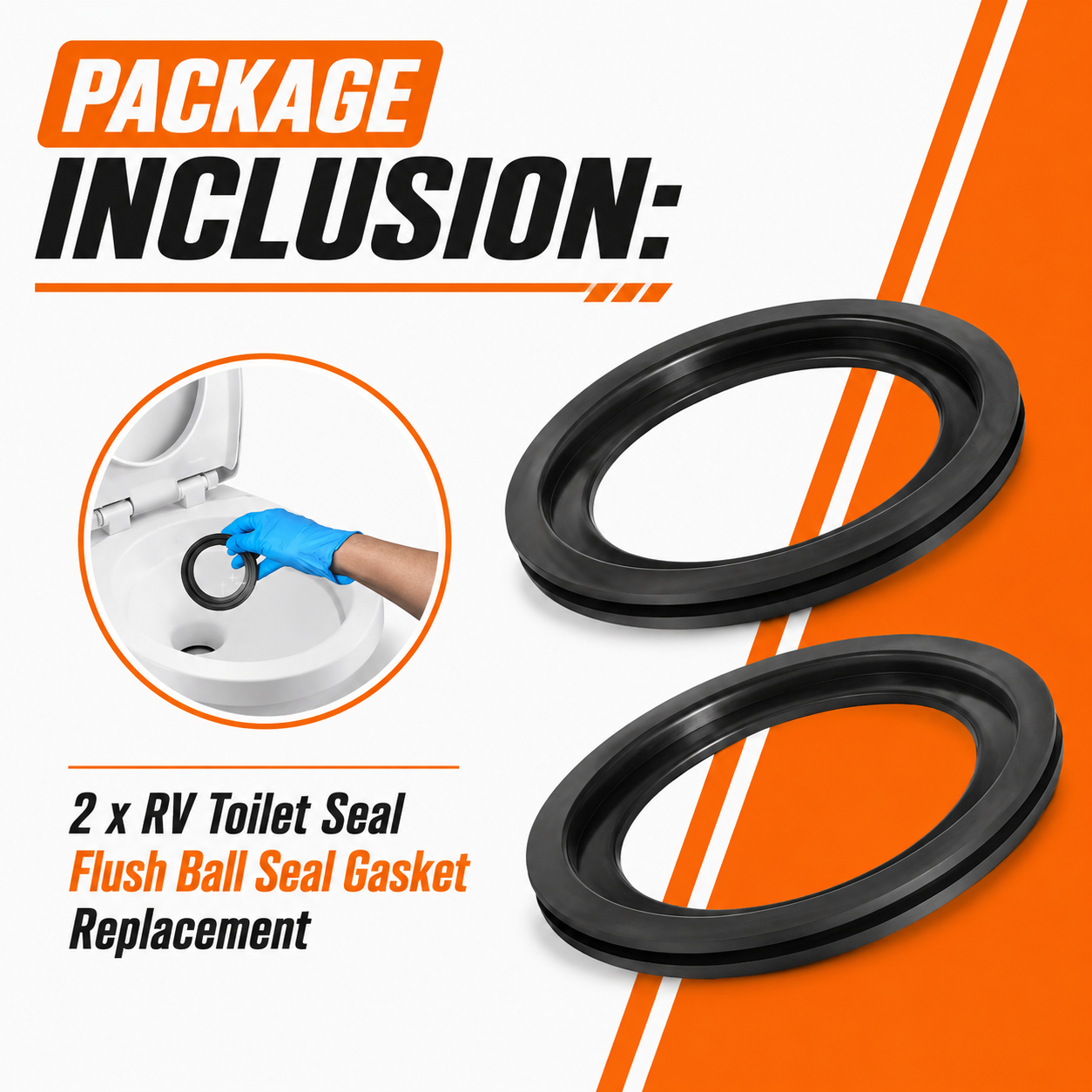 RV Toilet Seal Flush Ball Seal Gasket Replacement