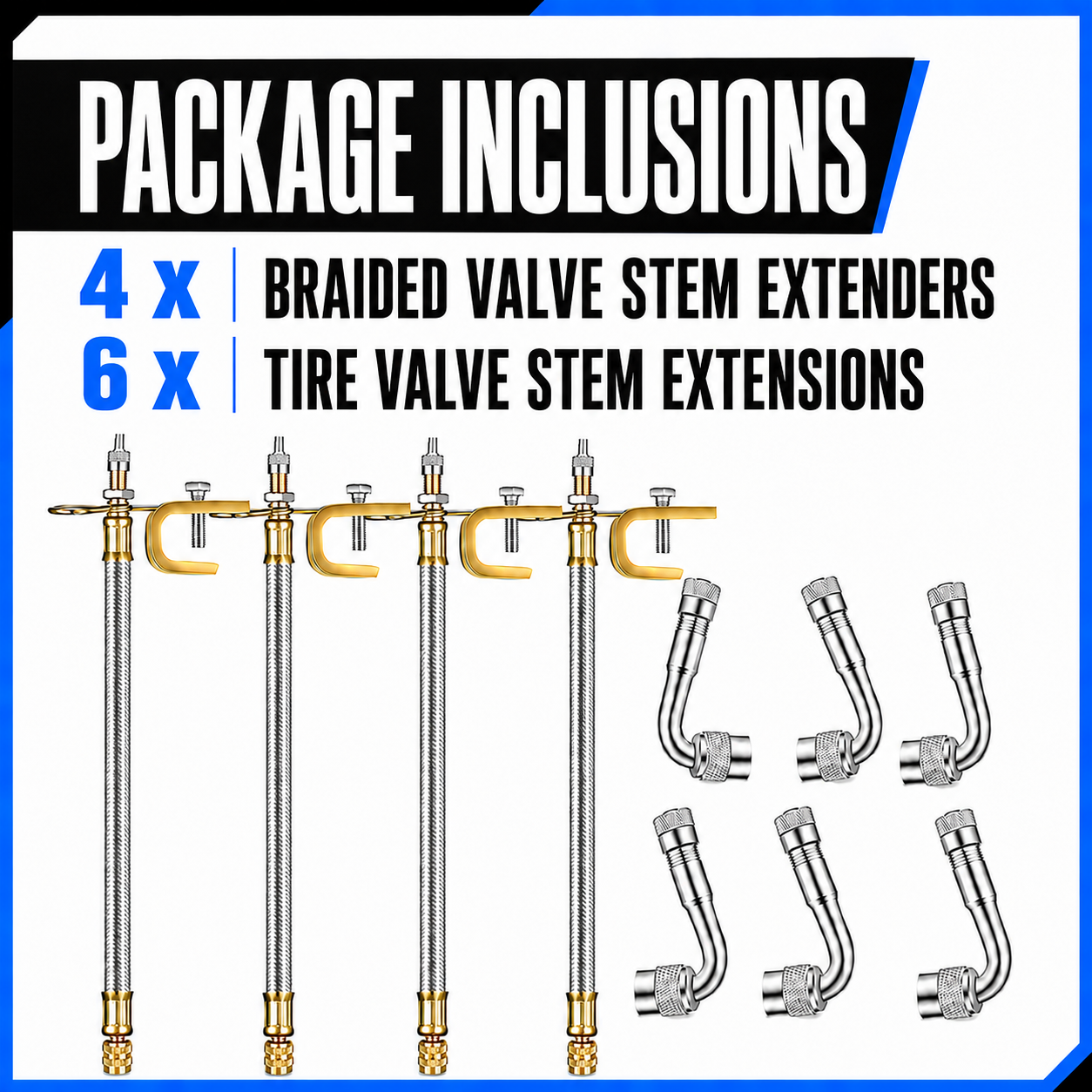 RV/Trailer Tire Valve Stem Extenders Kit