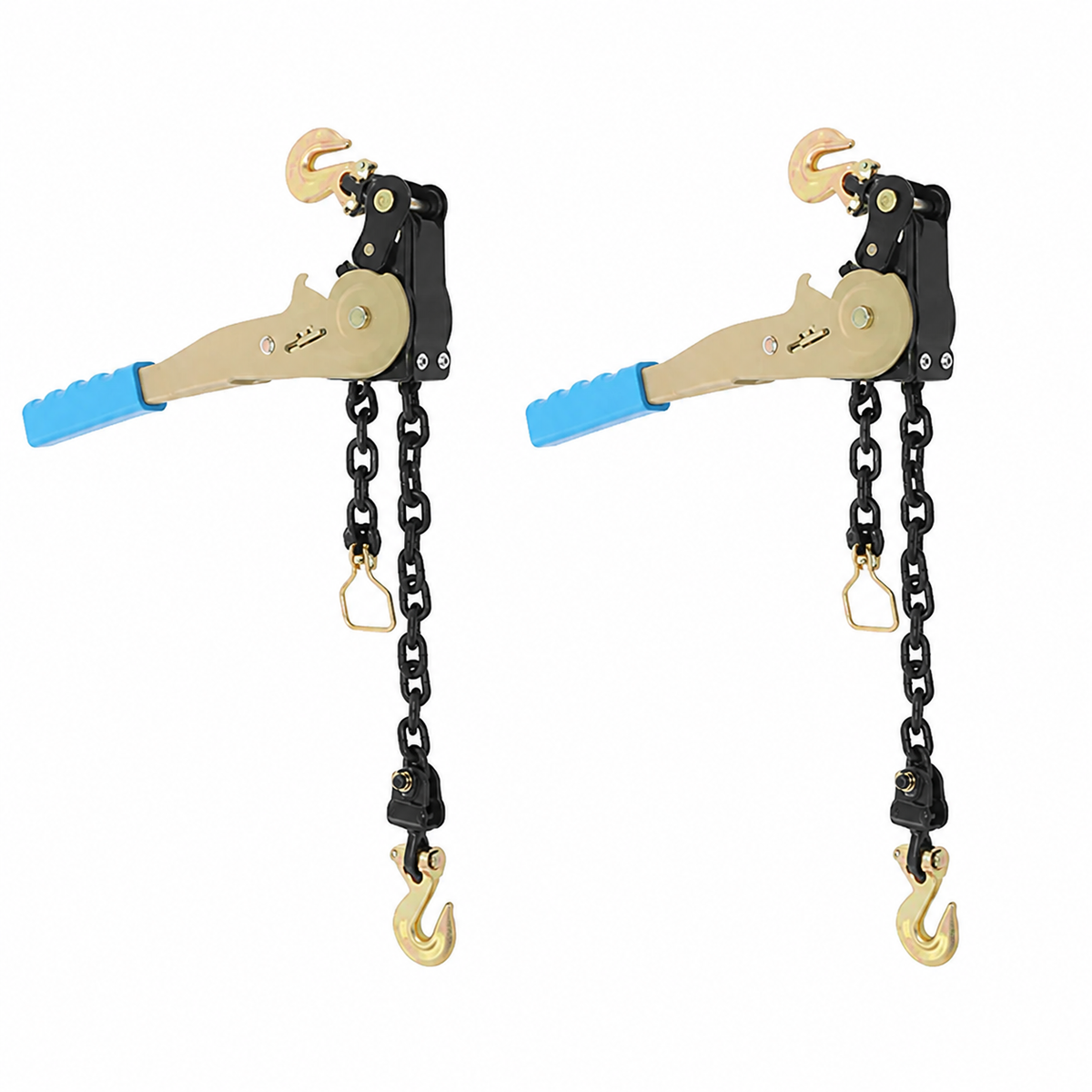 2-Pack 1/4"-5/16" Easy Ratchet Chain Binder with Grab Hooks