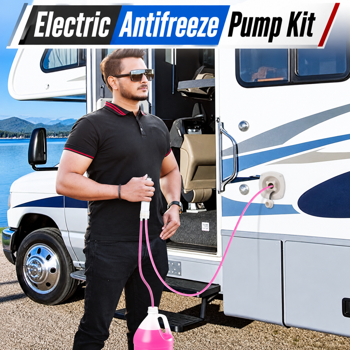 RV Electric Antifreeze Pump Winterizing Kit