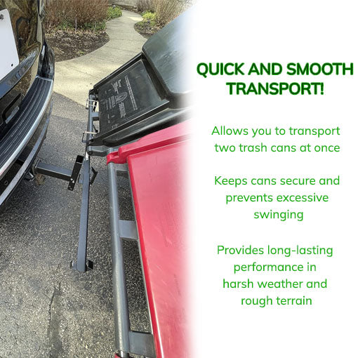 Dual Can Receiver Garbage Hauling Hitch