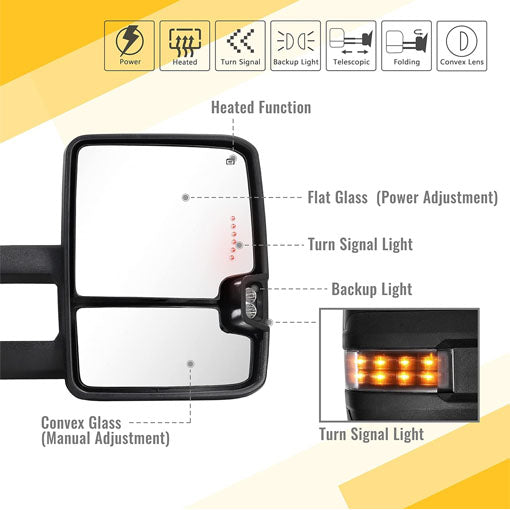 Extendable Towing Mirrors