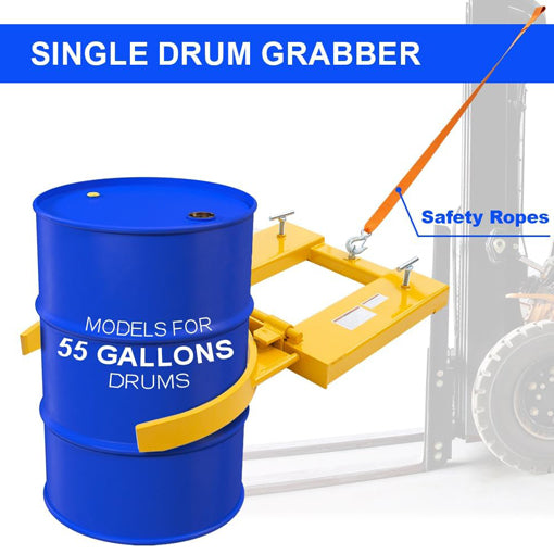 Fork-Mounted Drum Grabber