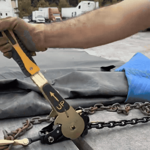2-Pack 1/4"-5/16" Easy Ratchet Chain Binder with Grab Hooks