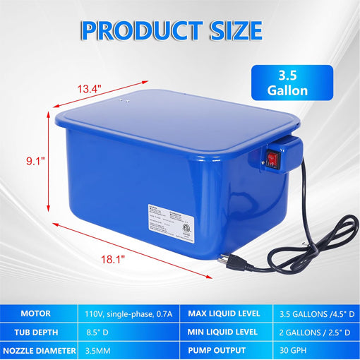 Portable Automotive Parts Washer