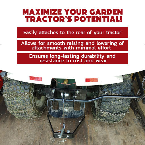 Rear-Mount Sleeve Hitch Attachment for Garden Tractors