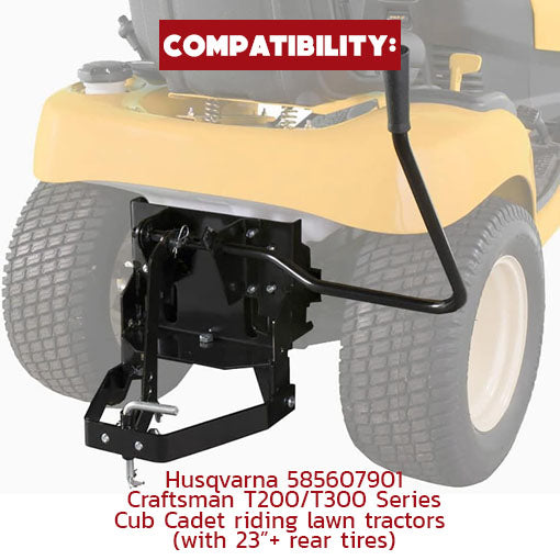 Rear-Mount Sleeve Hitch Attachment for Garden Tractors