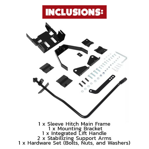 Rear-Mount Sleeve Hitch Attachment for Garden Tractors