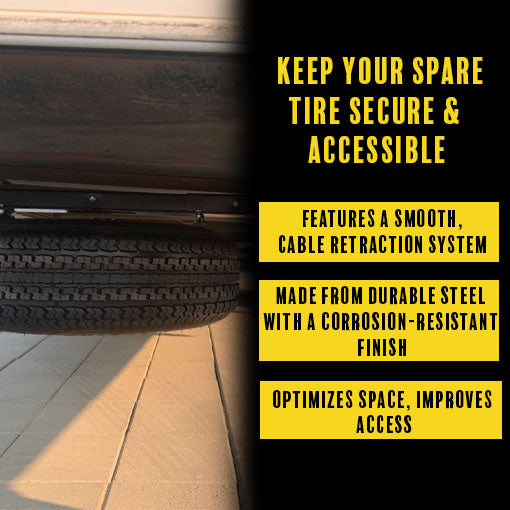 RV Retractable Spare Tire Carrier