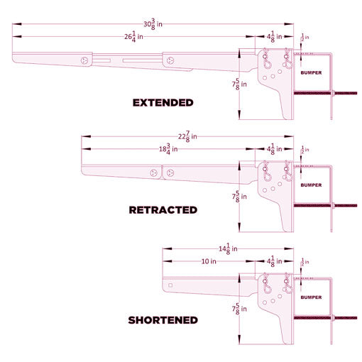 RV Bumper-Mounted Folding Support Arms