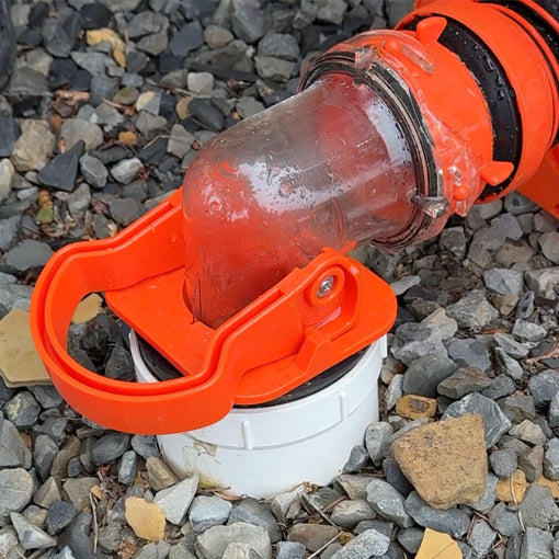 RV Clear Sewer Adapter with Drain Lock