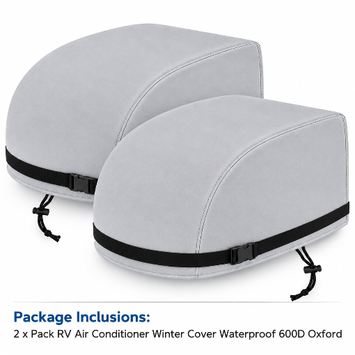 2-Pack RV Air Conditioner Winter Cover Waterproof 600D Oxford