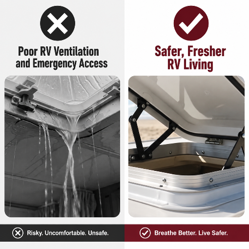 RV Escape Hatch/Exit Vent with Aluminum Frame