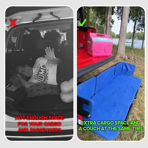 2-in-1 Trailer Hitch Seating Cargo Carrier Set