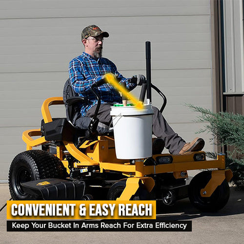 Zero-Turn Mower Bucket Holder ~ rvtrailertractor.com
