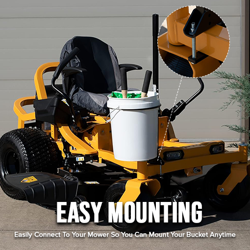 Zero-Turn Mower Bucket Holder