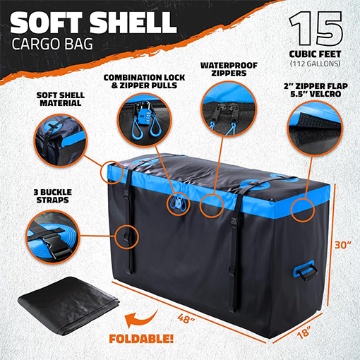 2-in-1 Trailer Hitch Seating Cargo Carrier Set