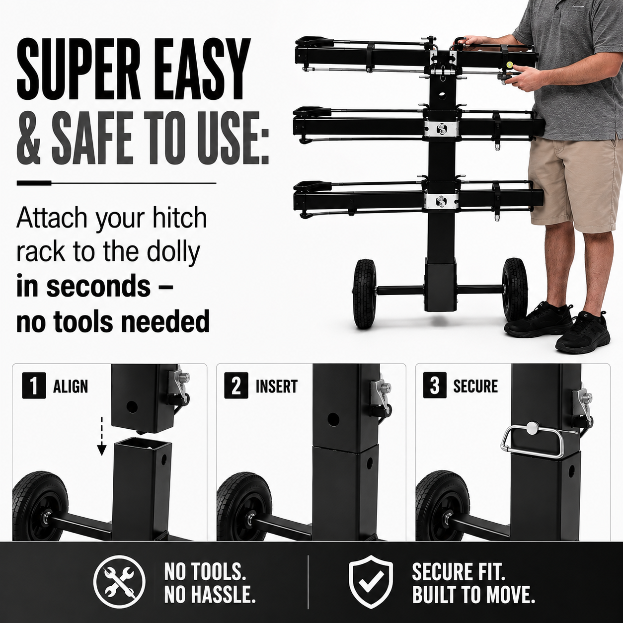 Easy Transport Hitch Rack Dolly