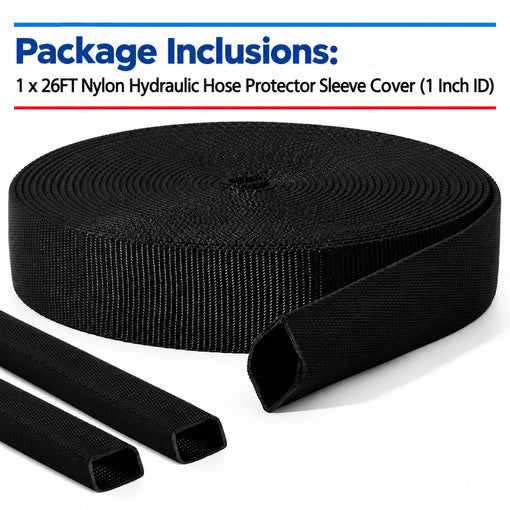 26FT Nylon Hydraulic Hose Protector Sleeve Cover