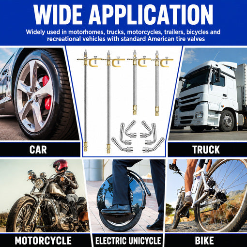 RV/Trailer Tire Valve Stem Extenders Kit