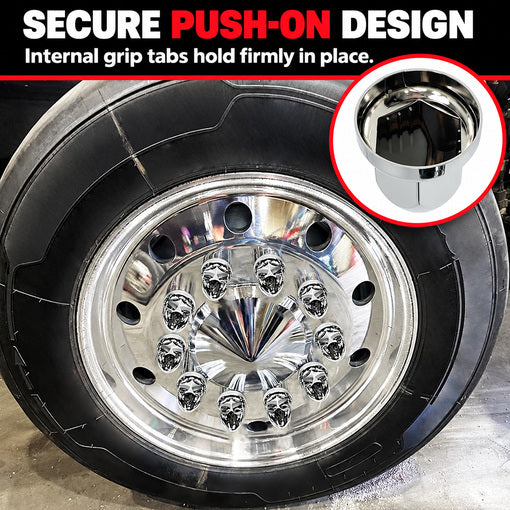 20-Pack Semi-Truck Push-On Lug Nut Cover
