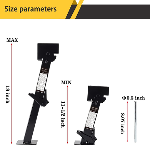 Cargo Trailer Telescopic Stabilizer Jacks