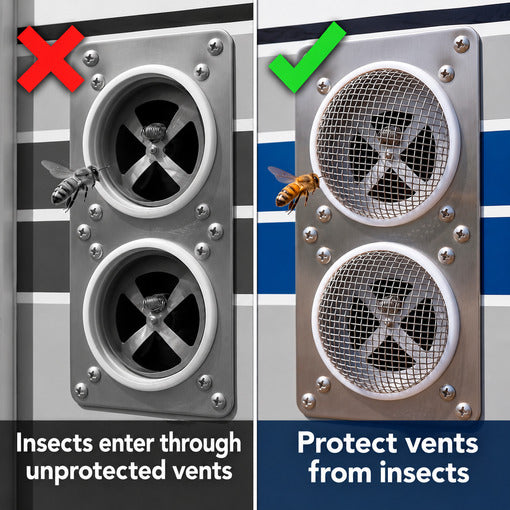 2-Pack RV Insect Screen for Furnace Water Heater Vent